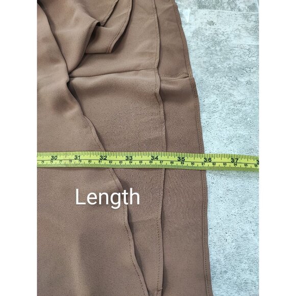 Babaton Brown 100% Polyester Wrap Dress Size XXS - Picture 9 of 10